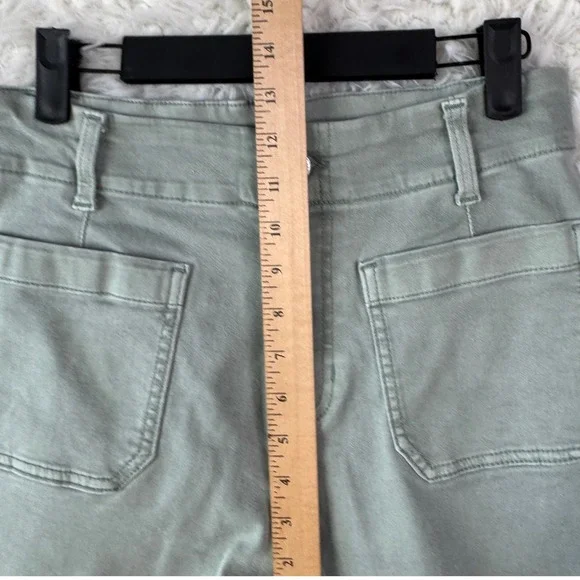 Lauren Conrad Wide Leg Pants Size 2 Sage Green High Rise Utility Boho Minimalist - Picture 6 of 9